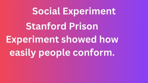 Social Experiment