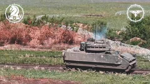 Ukrainian Bradley Doing Work