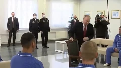 Putin decided to talk with the military he himself moved his chair closer 😃🇷🇺 #putin #russia #viral