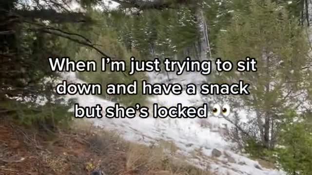 When I'm just trying to sit down and have a snack