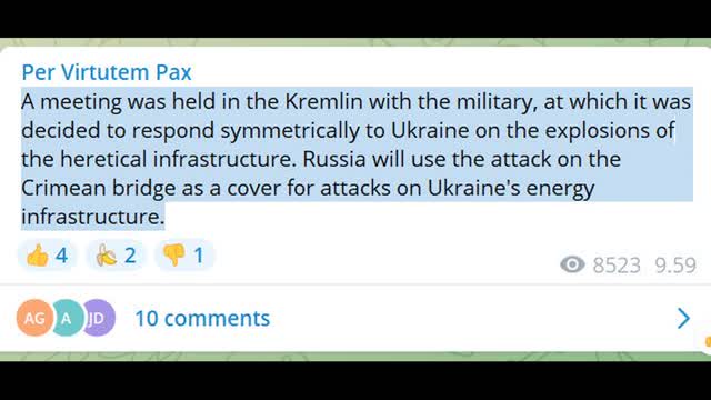 "Respond Symmetrically"???? No you strike with 10X more on Ukraine!!