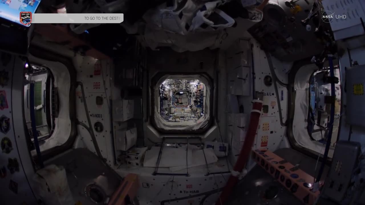 Space Station Fisheye Fly-Through 4K (Ultra HD) #SpaceStation4K #FisheyeFlyThrough