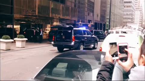 Trump “Caught ”Coming Out of his Trump Tower