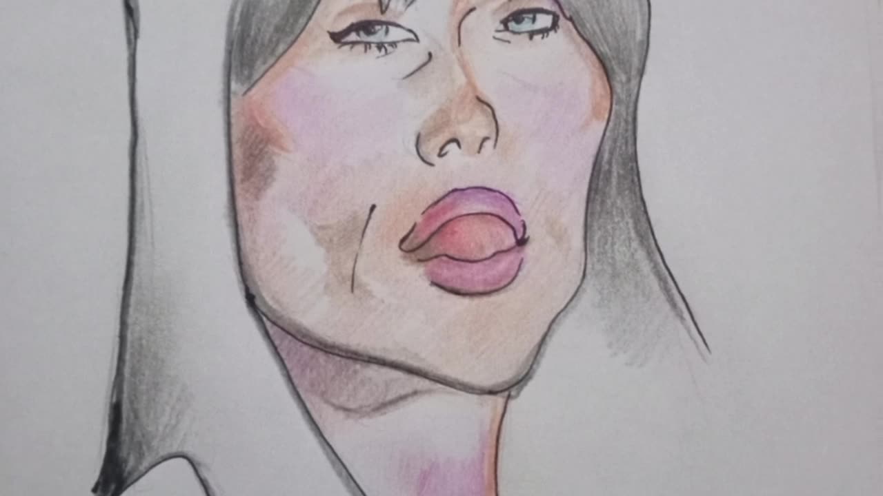 Billie eilish caricature first drawing