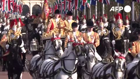 King Charles III rides with South Africa's Ramaphosa in carriage to Buckingham Palace