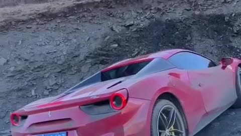 Would you drive this car here ? #Ferrari #offroad #amazing #car #viral #turbo