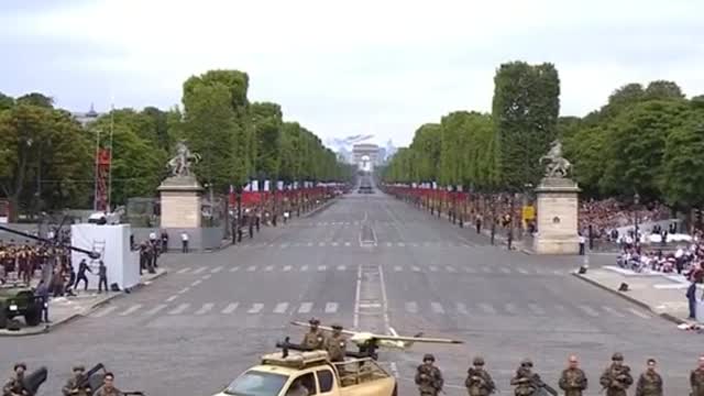 France shows off its "flying soldier" on #bastilleday #timetravel #fo...