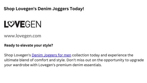 Elevate Your Style With Lovegen’s Denim Joggers For Men