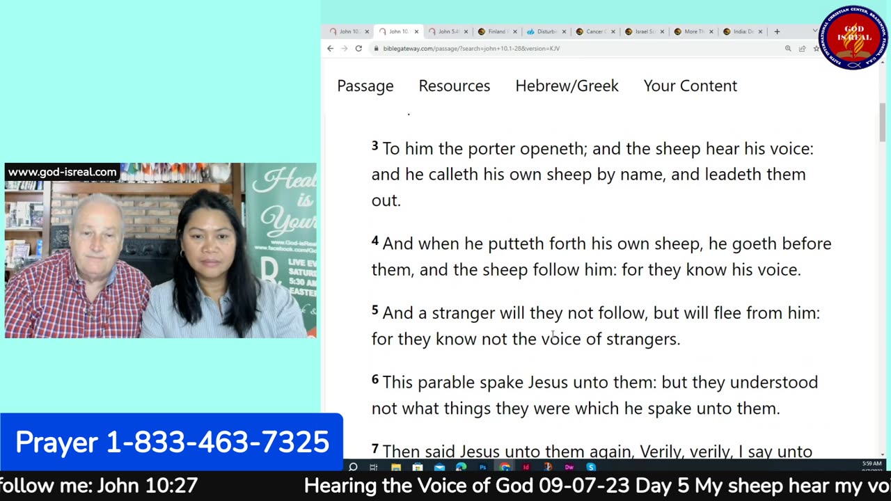 September 7, 2023 Topic: Hearing The Voice of God Day 5 John 10:27 - Pastor Chuck Kennedy