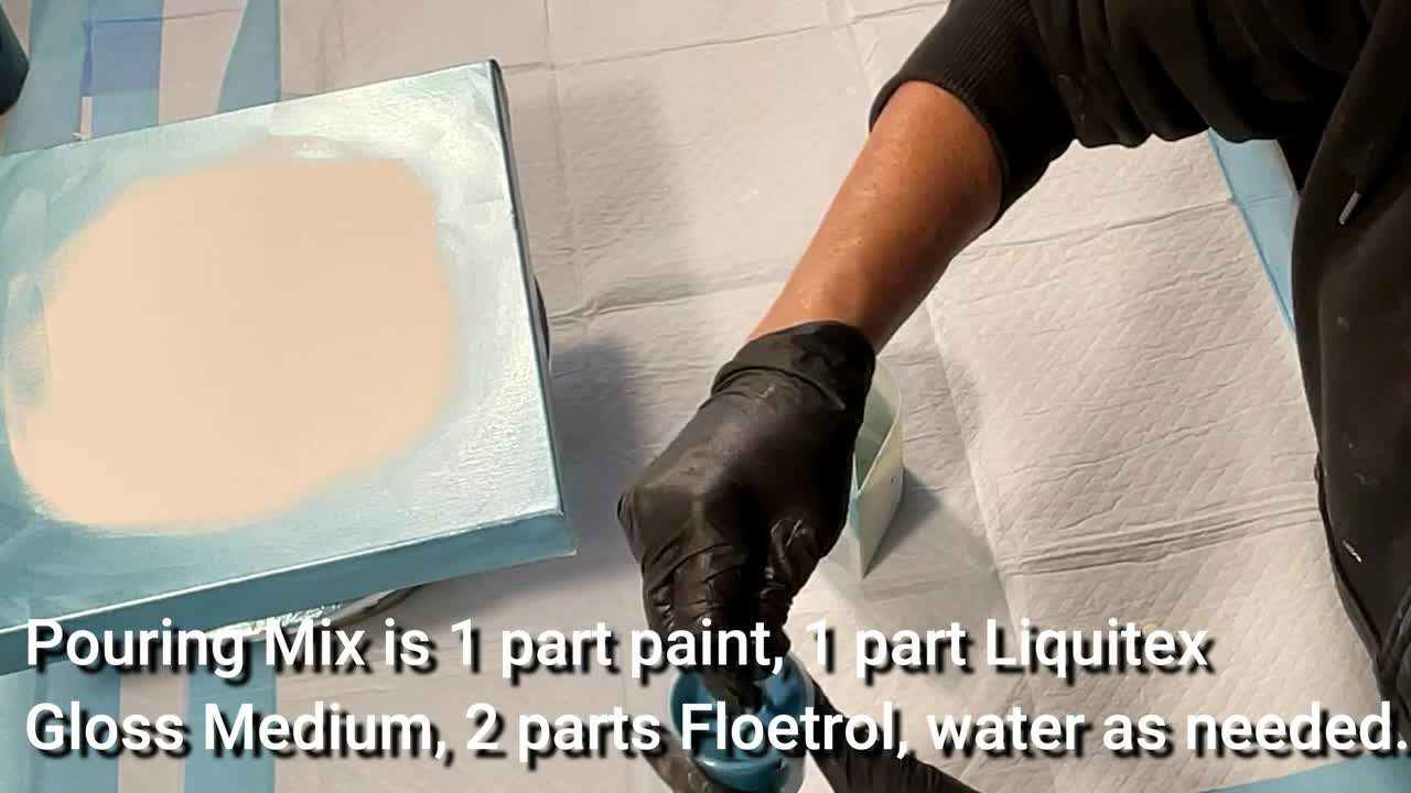 (692) CLOUD POUR PAINTING with VALLEJO PEARL MEDIUM & NO SATIN ENAMEL!