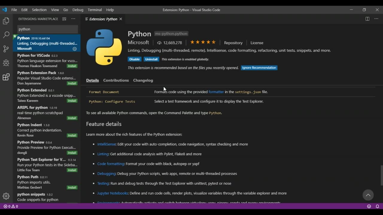 Visual Studio Code For Python Development