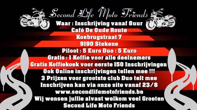 Ons 2de treffen Op Zondag 5 September 2021 "Second Life Moto Friends"