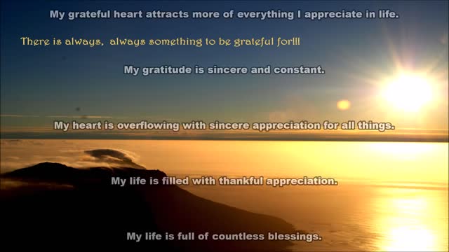 Feeling Depressed, Worthless, Despair, Grief? Try This Gratitude Subliminal! (Audio + Visual)