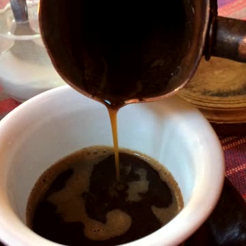 Pouring Turkish Coffee