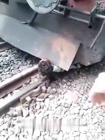 I hate it when this happens! Indian man gets head jammed between Train & Track!!