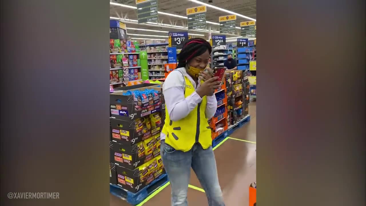 He FLOATS through the store.. employees FREAK OUT