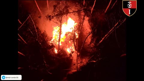 Russian Ammo Dump is Set Alight