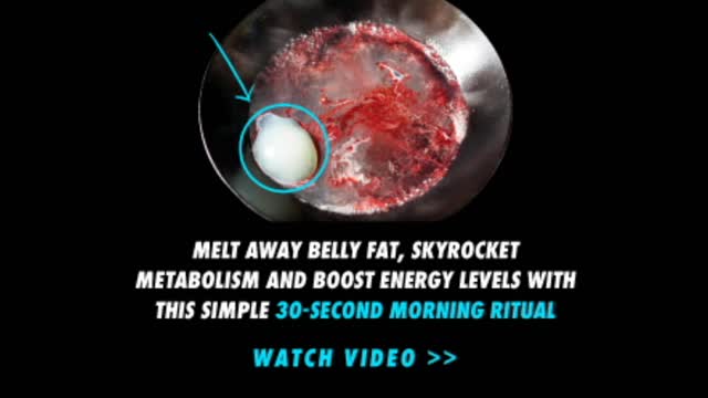 Melt Away Belly Fat, Skyrocket Matabolism & Boost Energy Levels With This Simple 30 sec Ritual