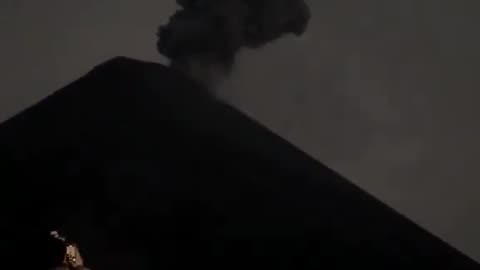 Lighting Hits Volcano
