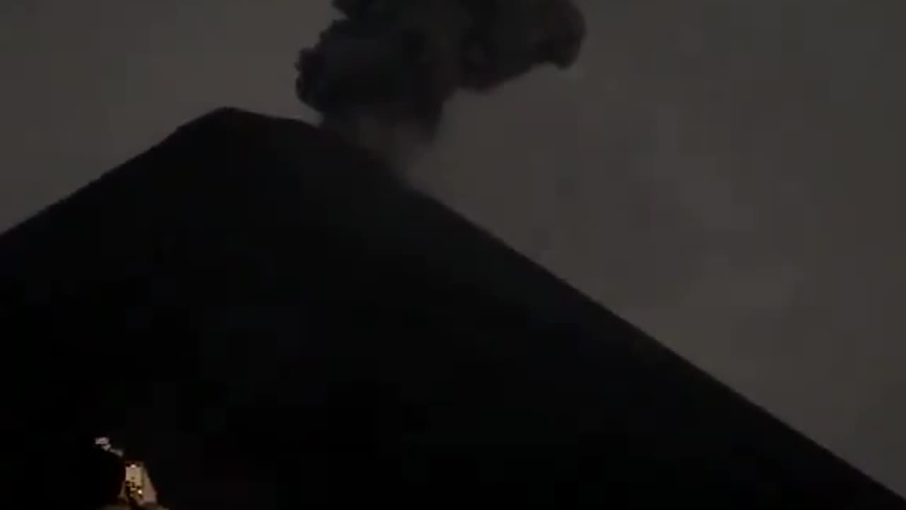 Lighting Hits Volcano