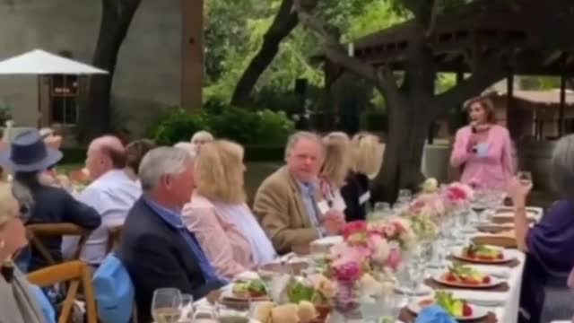 Pelosi Holds Chichi Napa Brunch as Afghanistan Burns - Only Servants Wear Masks