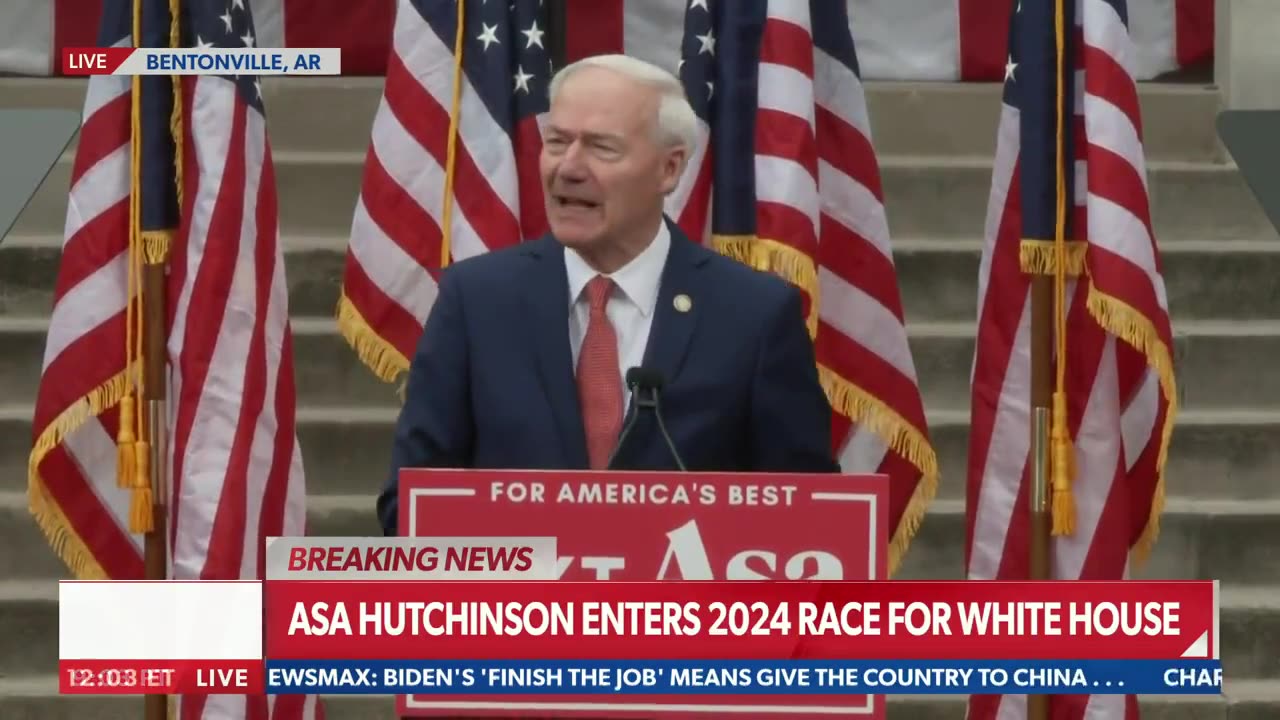 Asa Hutchinson, the former Governor of Arkansas, has announced his candidacy.