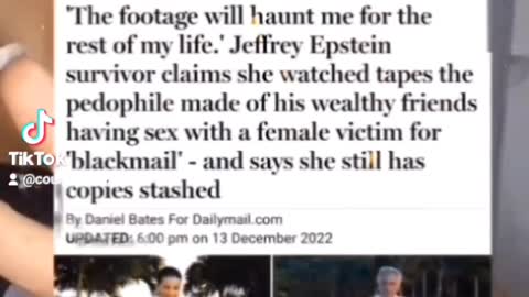 She's got names she's got video of Epstein all of the elites