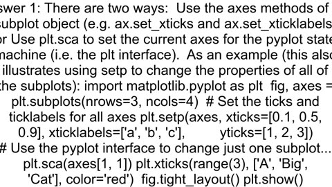 How to set xticks in subplots