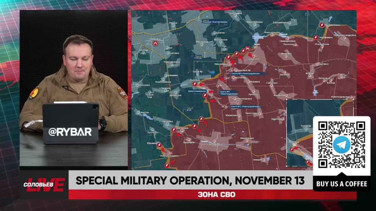 ►🇷🇺🇺🇦🚨❗️⚡️ Rybar Review of the Special Military Operation on Nov.13 2024
