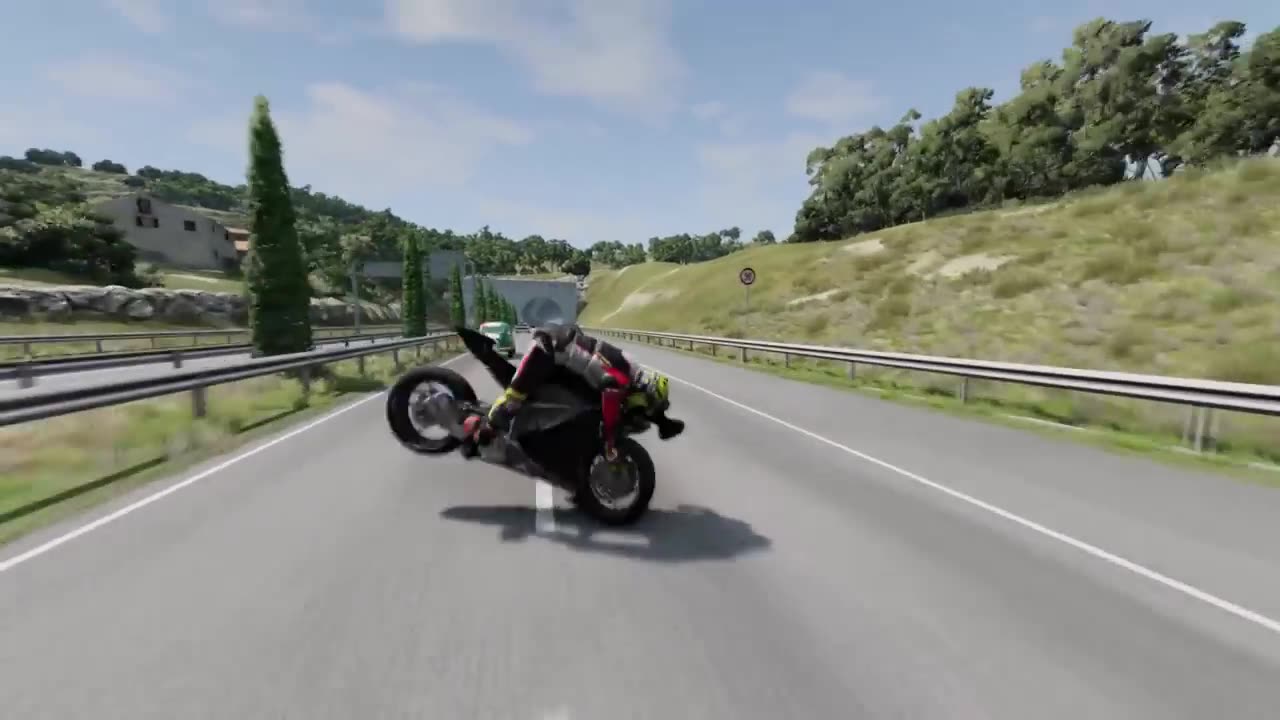 Motorbike Crashes #7 - BeamNG DRIVE