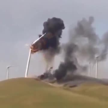 Wind turbine blows up