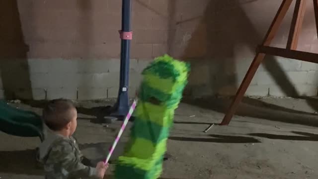 Pinata Gets Revenge on Kid Hitting it