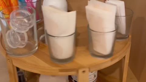 Organize Your Spices with the SpaceAid Bamboo 2 Tier Lazy Susan Spice Rack