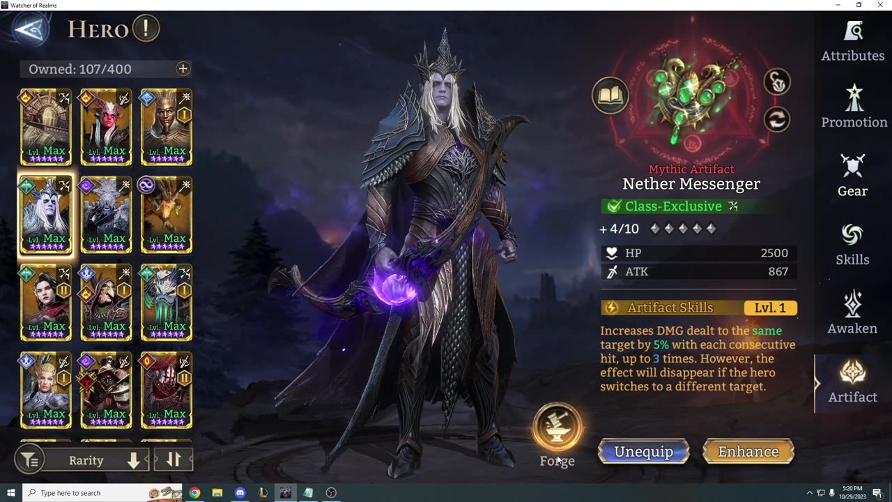 Artifact Pulls Part 2 for Halloween Event Weekend