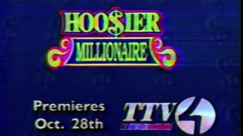 October 4, 1989 - Promo for Premiere of 'Hoosier Millionaire'