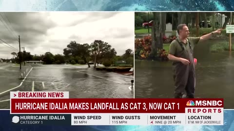 Florida residents seen 'swimming out of their windows' to escape floodwater