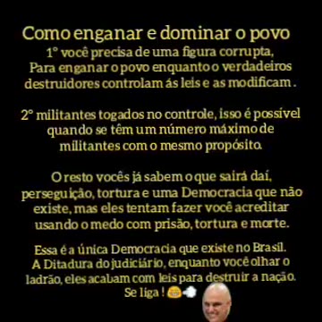 O ALVO SÃO OS MILITANTES TOGADOS ELES ESTÃO GOVERNANDO O BRASIL, O LADRÃO TÁ SÓ TIRANDO O FOCO.