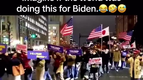 Japanese are Marching For Donald Trump