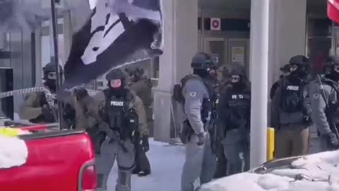 Canada Ottawa Police Block Peaceful Protesters