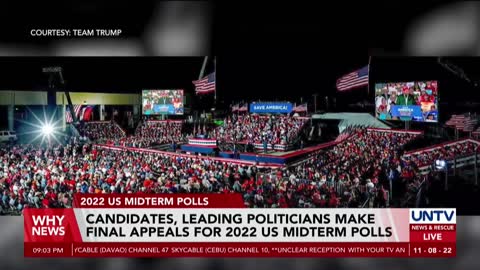 Candidates, leading politicians make final appeals for 2022 US Midterm Polls