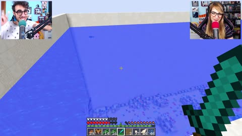 minecraft Don't fall into the shark pool