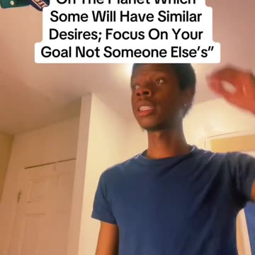 “Don’t View People As Competition; Focus On Your Goal Not Someone Else’s”