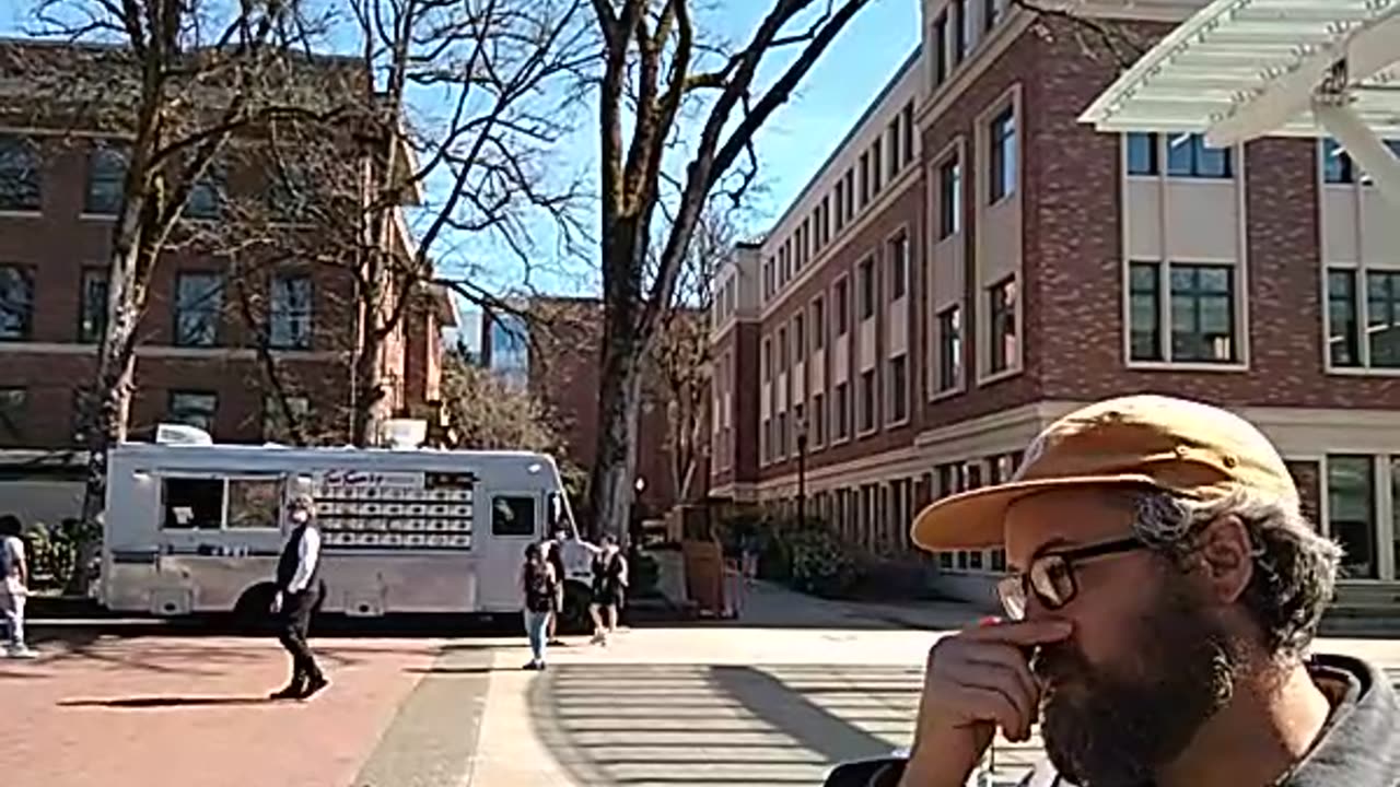 Campus Preaching: Serious Believer Gives Proper Witness Against OSAS & Goats, Encourages Preacher (Oregon St. University)