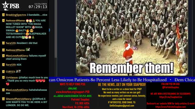 2021-12-24 07:00 EST - Patriots Soapbox AM: with LadyRWB , MykelJaye & DD