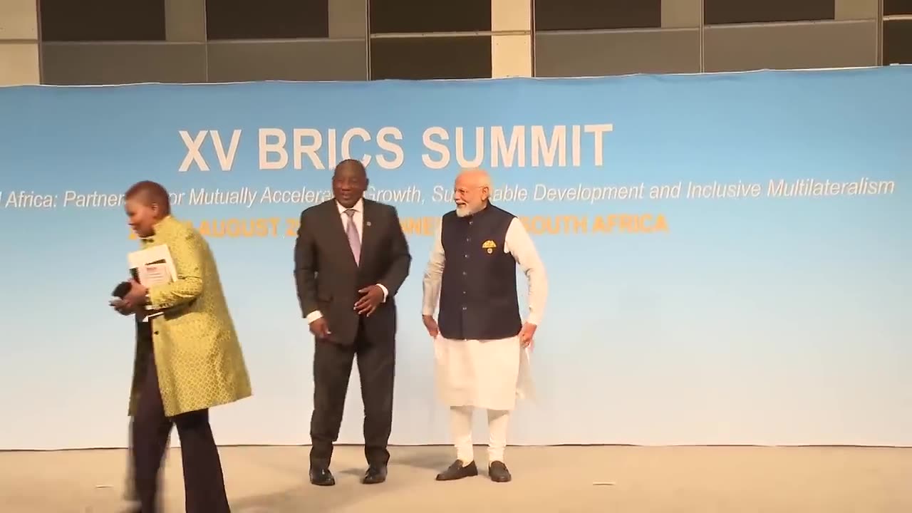 RESPECT for the National Flag 🫡 _ PM Modi picks up the Tricolour during BRICS