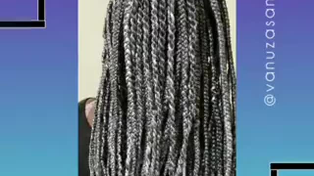 BOX BRAIDS COLOR; White