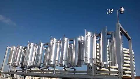 4 wind turbine axis vertical 1 generator - all in aluminum