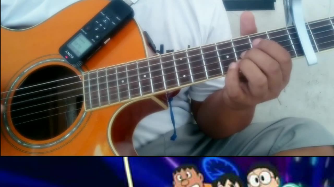 DORAEMON THEME SONG GUITAR ACUSTIC SOLO COVER