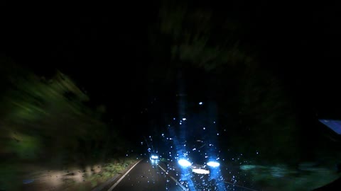 A rainy day. Speedlapse. GOPRO Night driving to a paid campsite. Sep 2022
