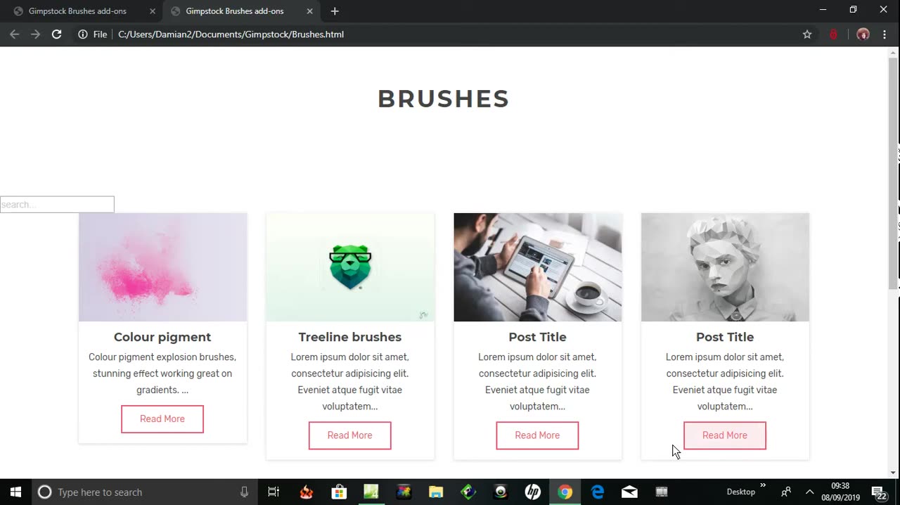 JQuery search filter using lists